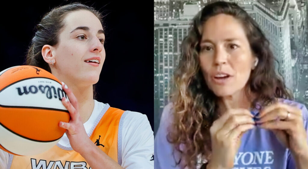 Photos of Caitlin Clark and Sue Bird