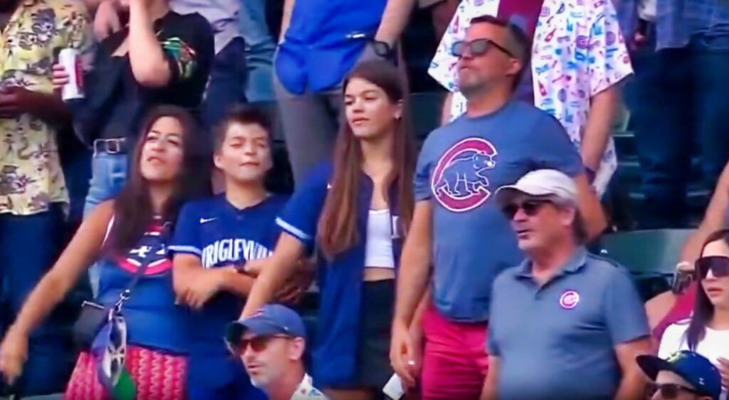 Chicago Cubs fans in stands