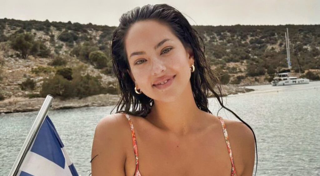 Jared Goff's wife Christen Harper on a boat.