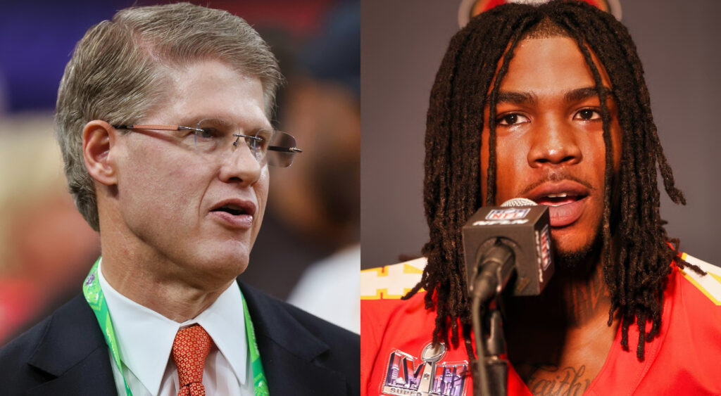 Clark Hunt and Rashee Rice