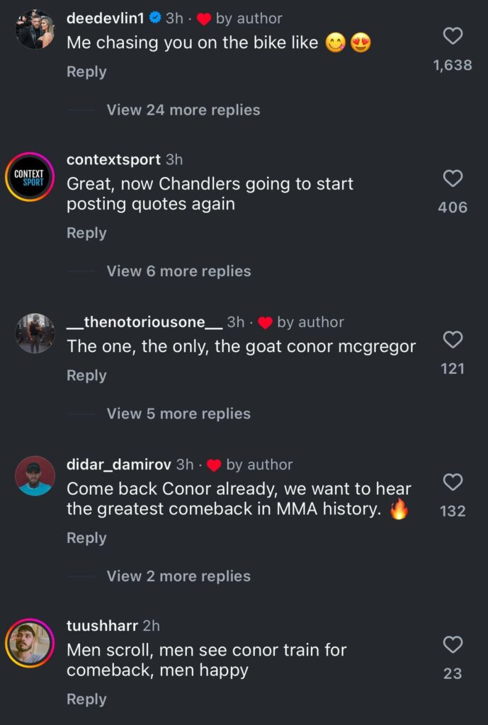 Conor McGregor's Comment Section