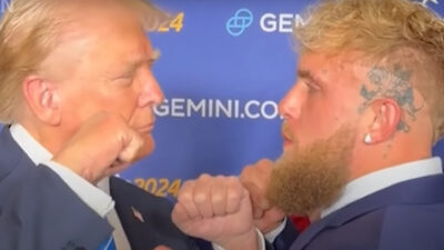 Donald Trump faces off with Jake Paul