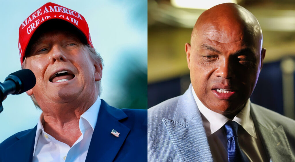 Photos of Donald Trump and Charles Barkley