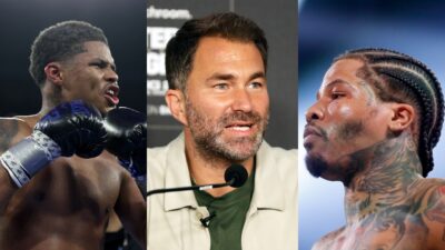 Eddie Hearn, Shakur Stevenson and Gervonta Davis