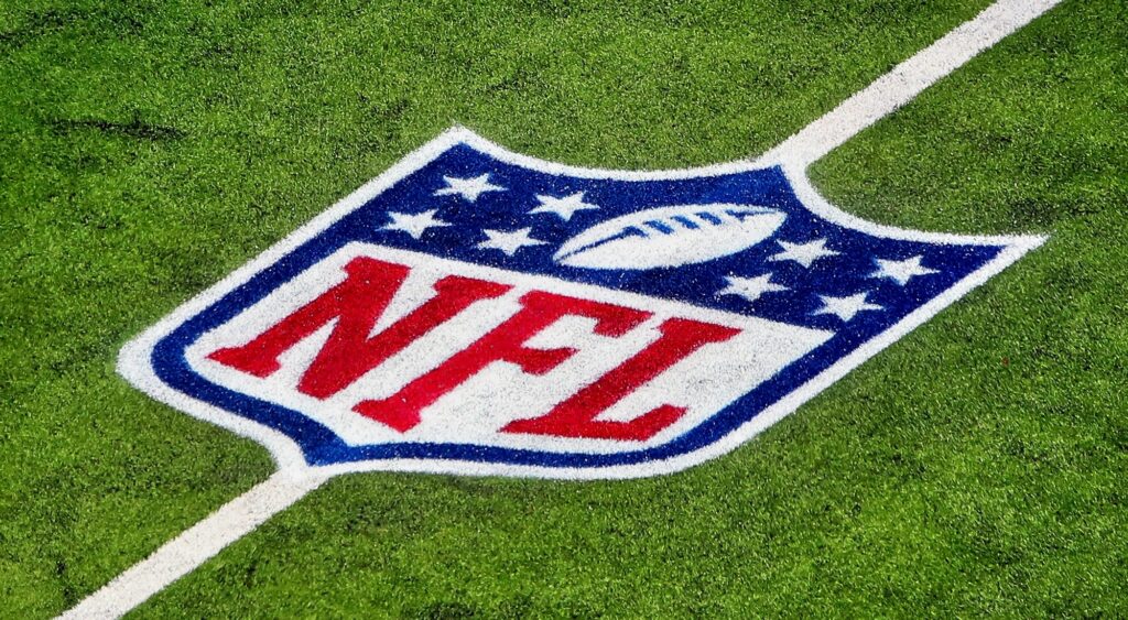 NFL logo shown on field.