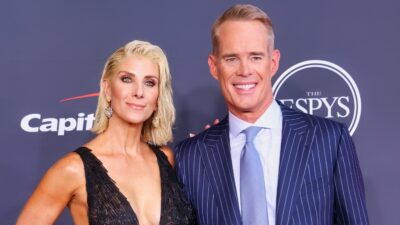 Joe Buck and Michelle Beisner-Buck posing