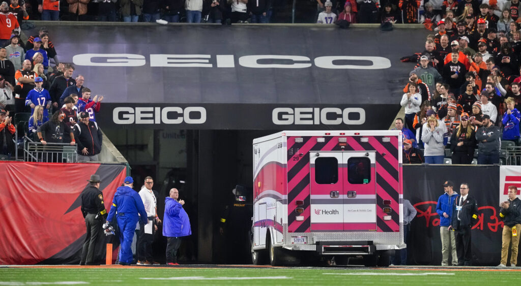 NFL ambulance on field 