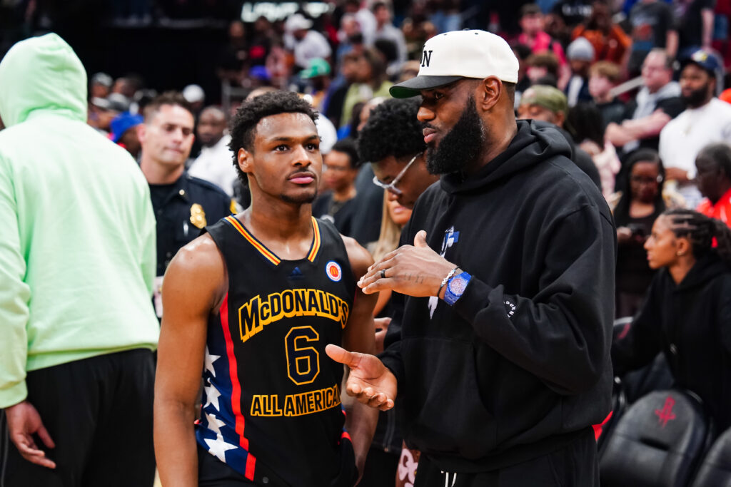 2023 McDonald's All American Game Bronny James and Lebron James