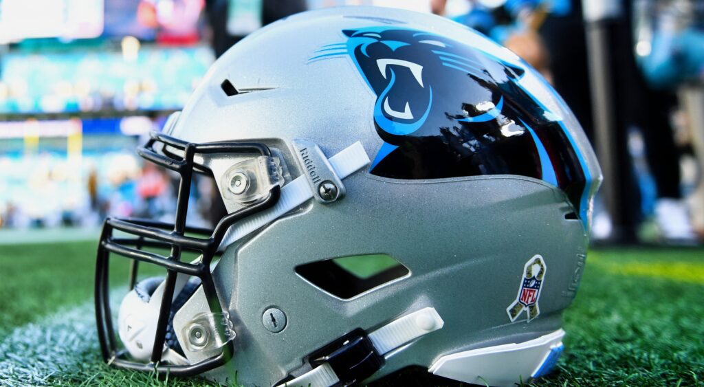 Carolina Panthers helmet, which Adrian Wilson used to play for