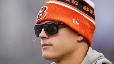 Joe Burrow wearing sunglasses