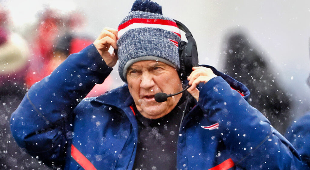 Bill Belichick in Patriots uniform