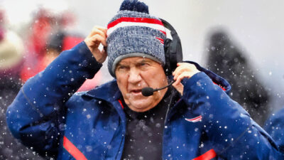 Bill Belichick in Patriots uniform