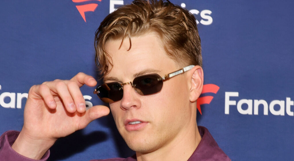 Joe Burrow wearing sunglasses