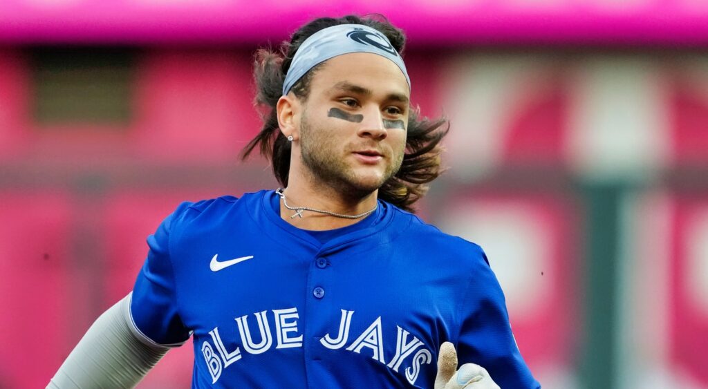 Bo Bichette of Toronto Blue Jays looking on.