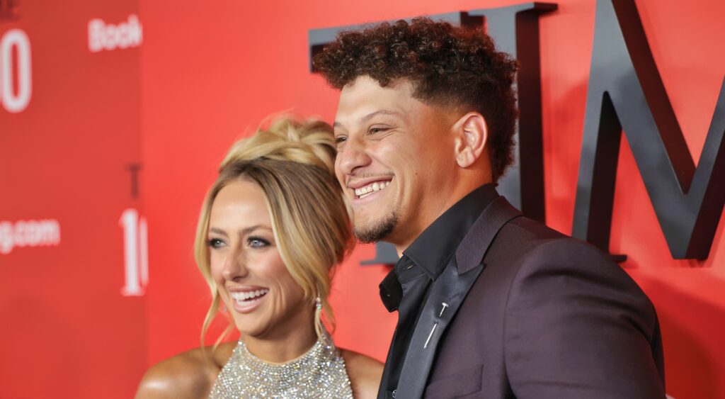 Brittany and Patrick Mahomes at event.