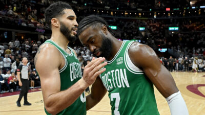 Jayson Tatum shares what he said to Jaylen Brown after championship win