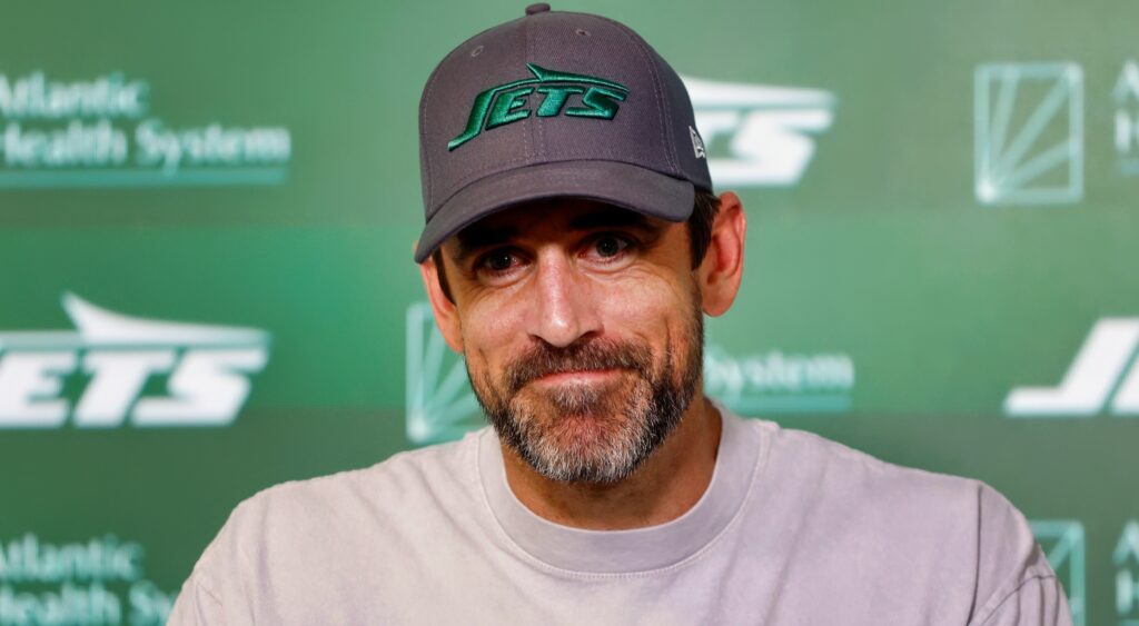 Aaron Rodgers during press conference