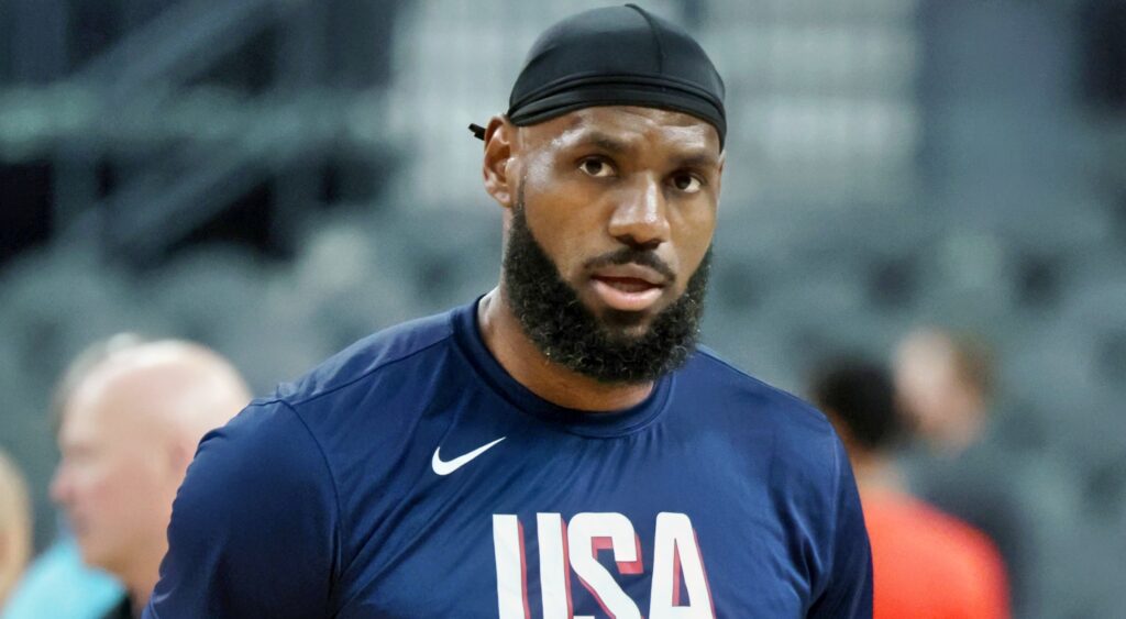 LeBron James in Team USA gear