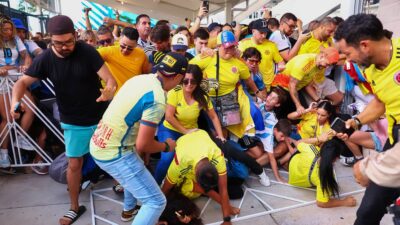 Copa America Final with fans rushing in