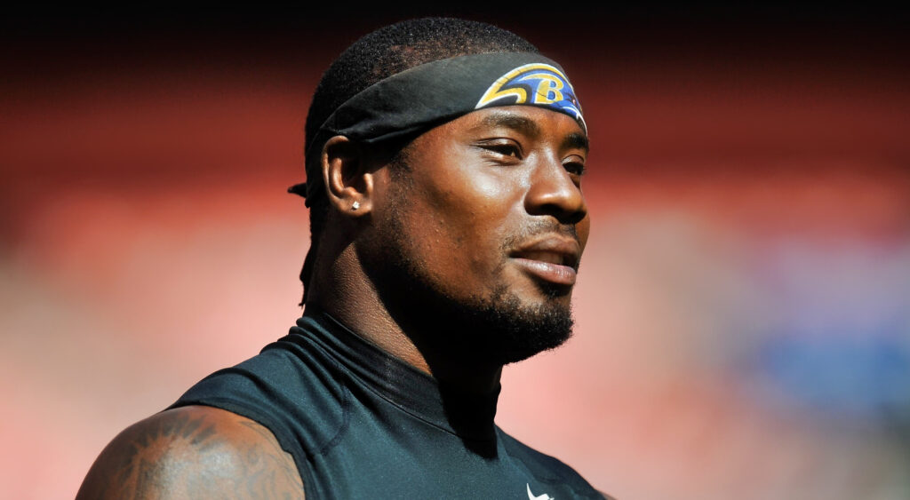 Jacoby Jones in Ravens gear