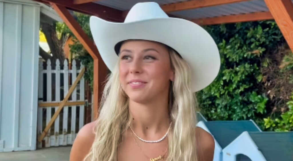 Haliey Welch in cowboy hat