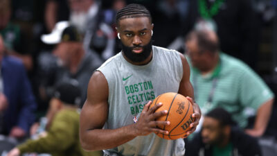 Jaylen Brown congratulates teammate while taking a dig at Nike