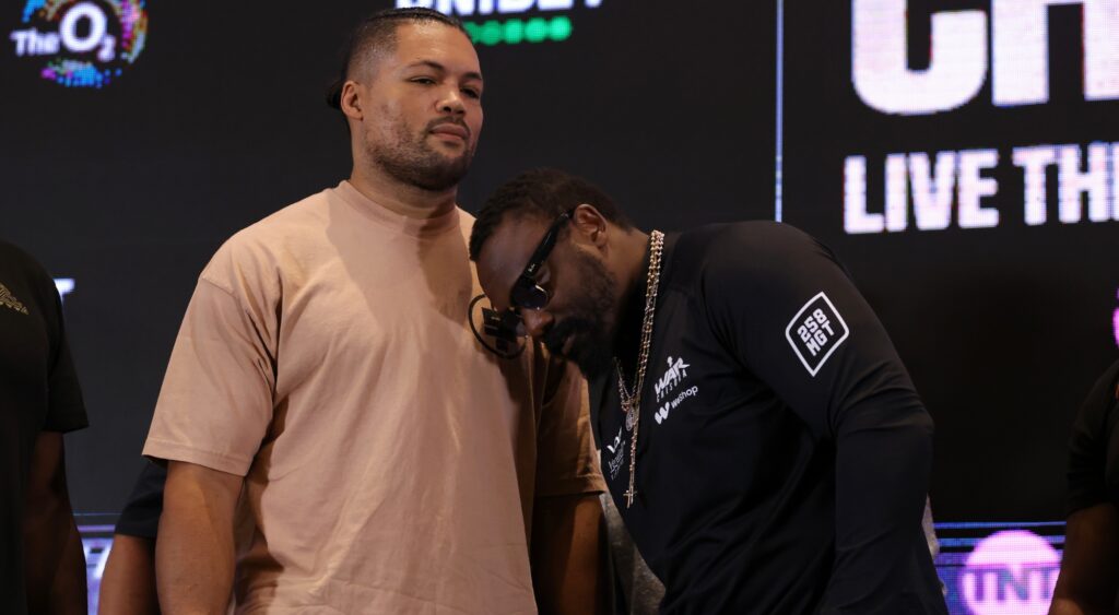  Joe Joyce and Derek Chisora face off 