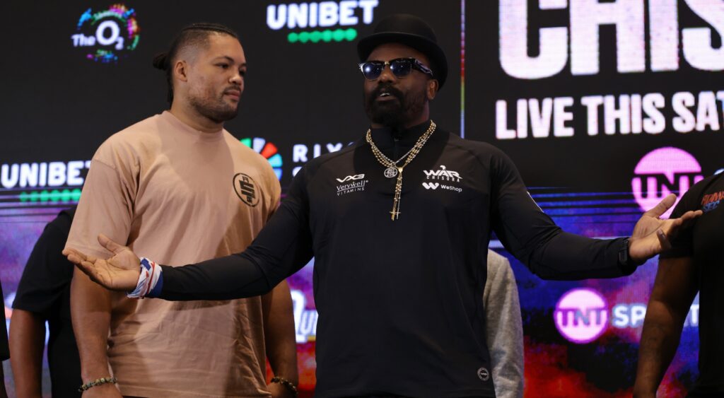  Joe Joyce and Derek Chisora face off 