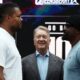 Joe Joyce and Derek Chisora face off