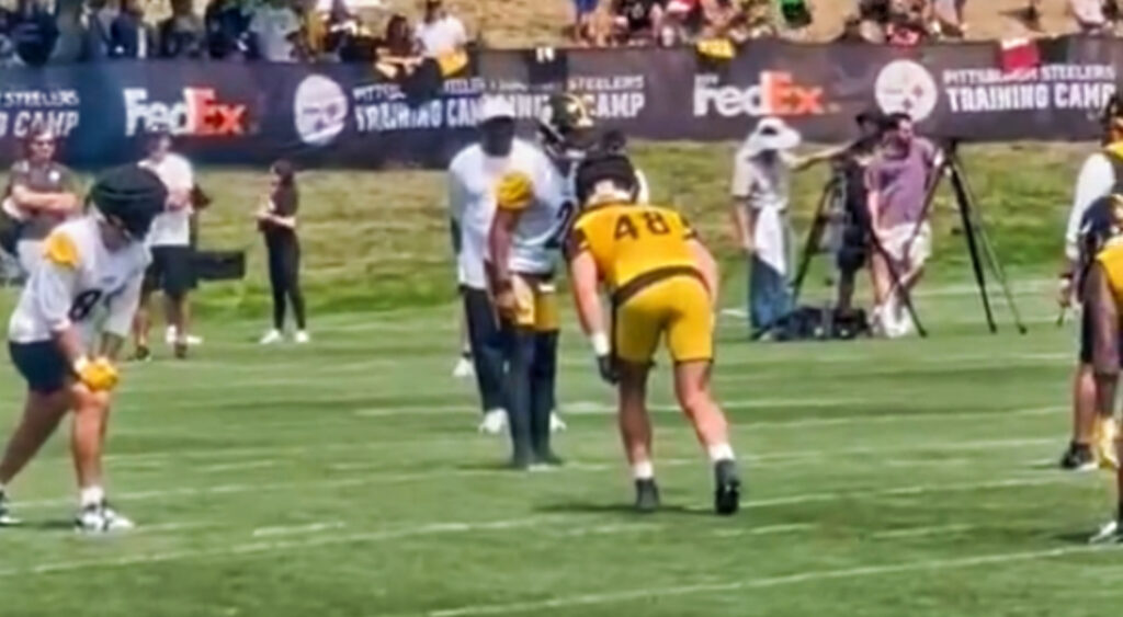 Justin Fields at training camp