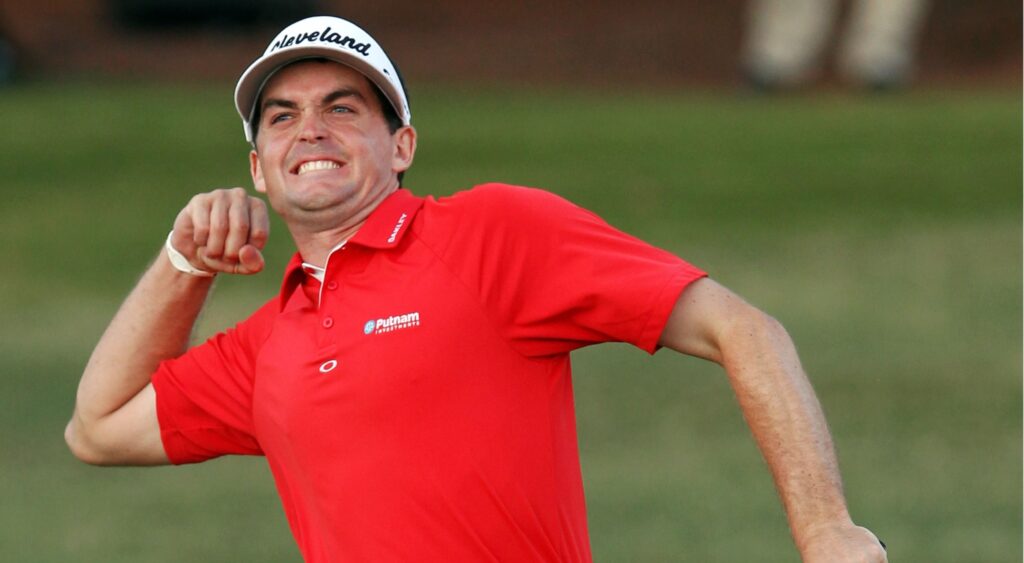 Keegan Bradley Celebrating