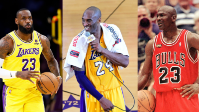 LeBron James, Kobe Bryant and Michael Jordan