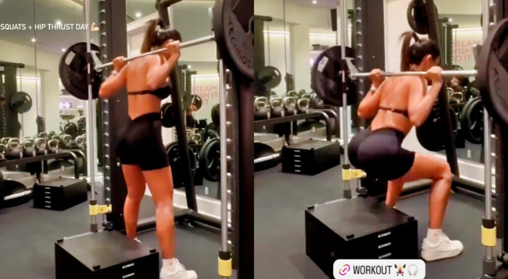 Lionel Messi's wife Antonela Roccuzzo squatting