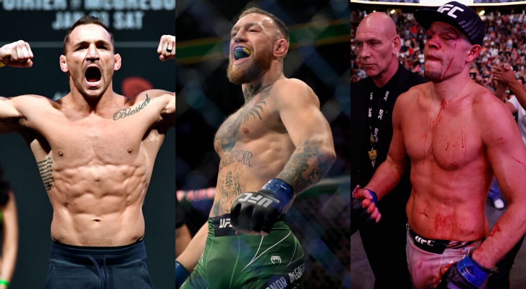 Michael Chandler, Conor McGregor and Nate Diaz