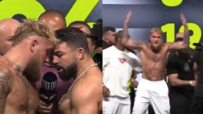 Mike Perry vs. Jake Paul Brawl at press conference