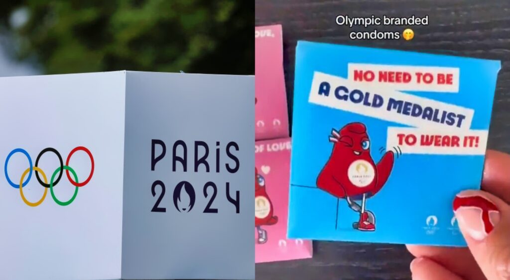 Paris Olympics logo and Condom 