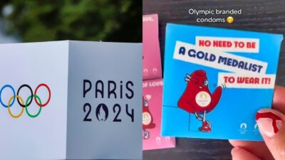 Paris Olympics logo and Condom