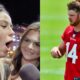 Sam Darnold on practice field and Hawk Tuah girl during interview