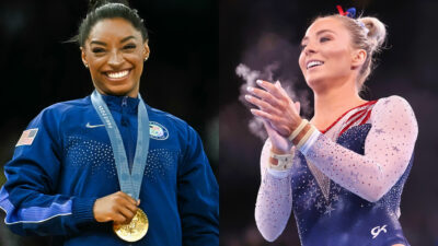 Photos Simone Biles and MyKayla Skinner