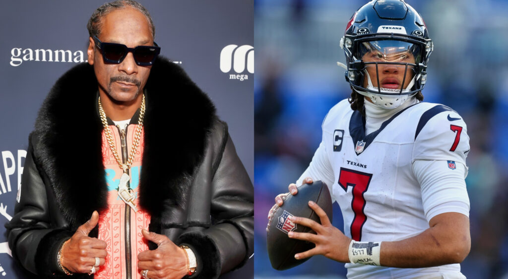 Photos of Snoop Dogg and CJ Stroud