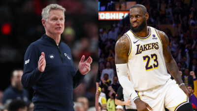 LeBron James stuns Steve Kerr