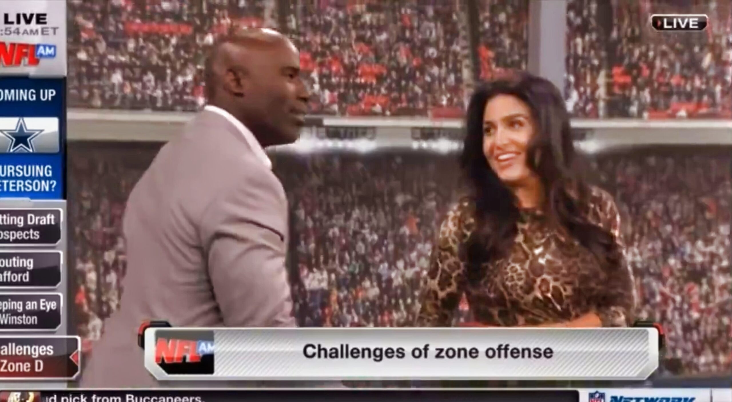 VIDEO: Wild Footage Surfaces Of Terrell Davis Trying To Bend Over Molly  Qerim During Live Broadcast On The NFL Network