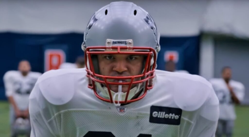 Aaron Hernandez actor as him in movie