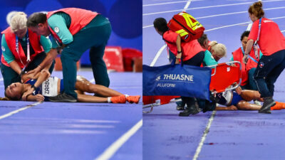 Photos of Alessia Zarbo after she collapsed at Olympics