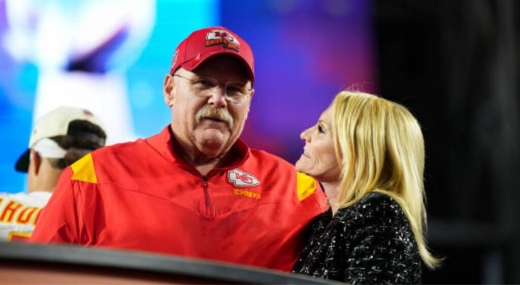 Andy Reid with his wife