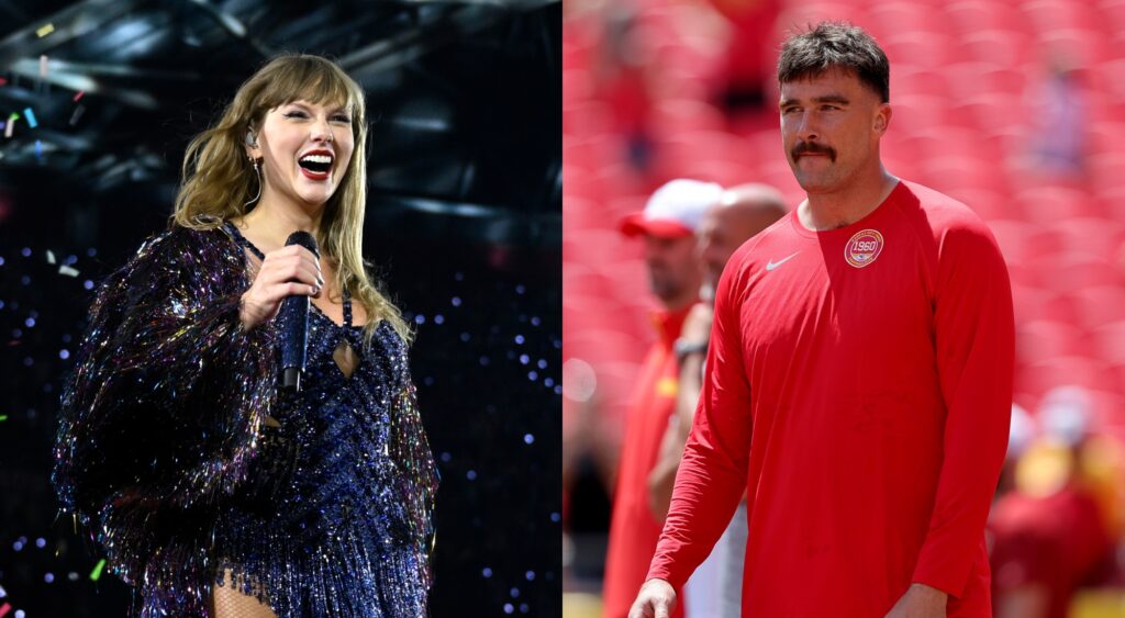 Taylor Swift and Travis Kelce 