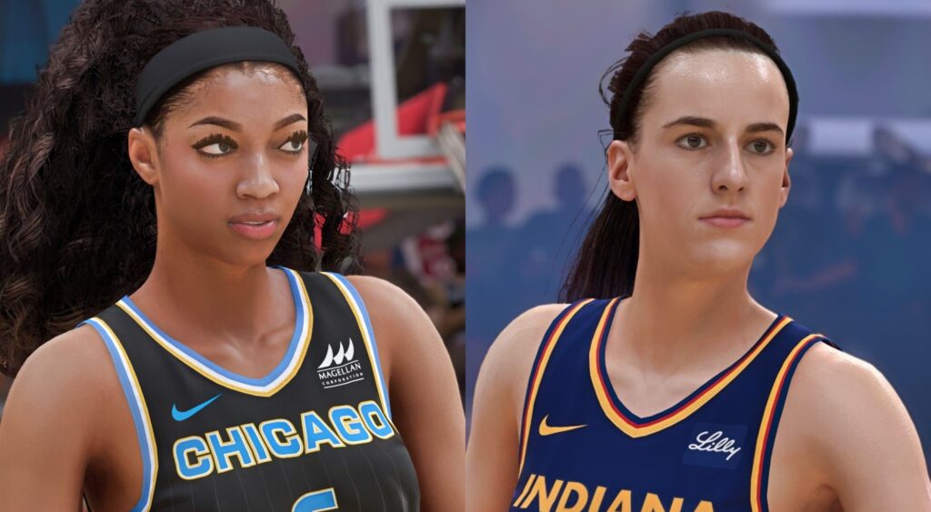 Caitlin Clark & Angel Reese in NBA2K25