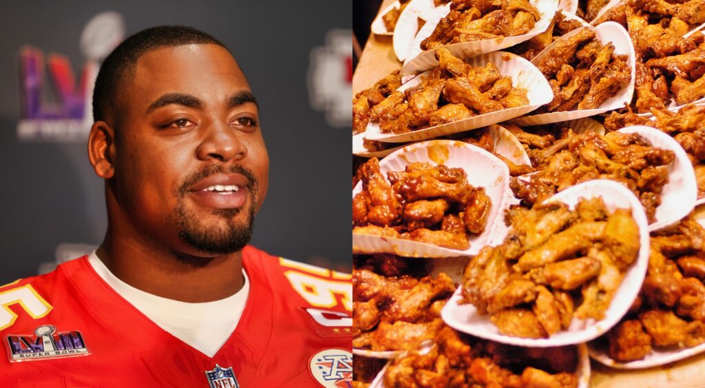 Chris Jones and Chicken wings.