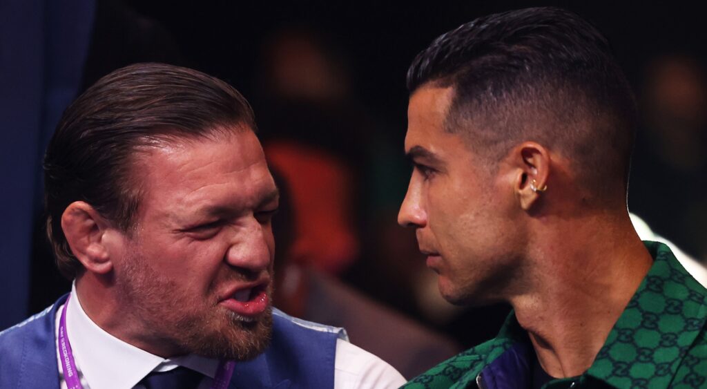 Conor McGregor talking to Cristiano Ronaldo