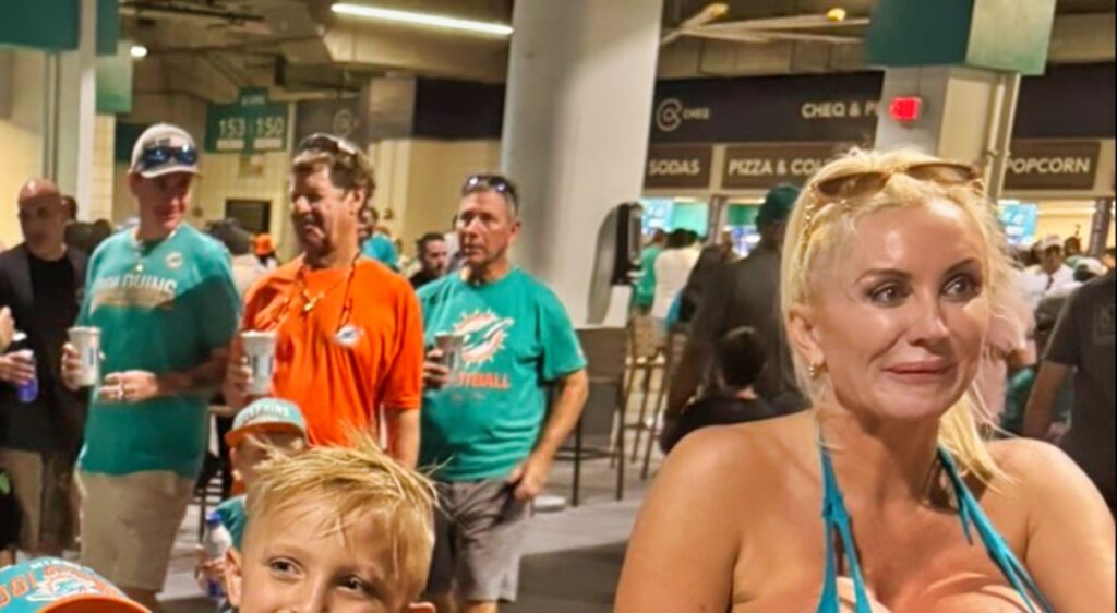 Miami Dolphins fans at a game.